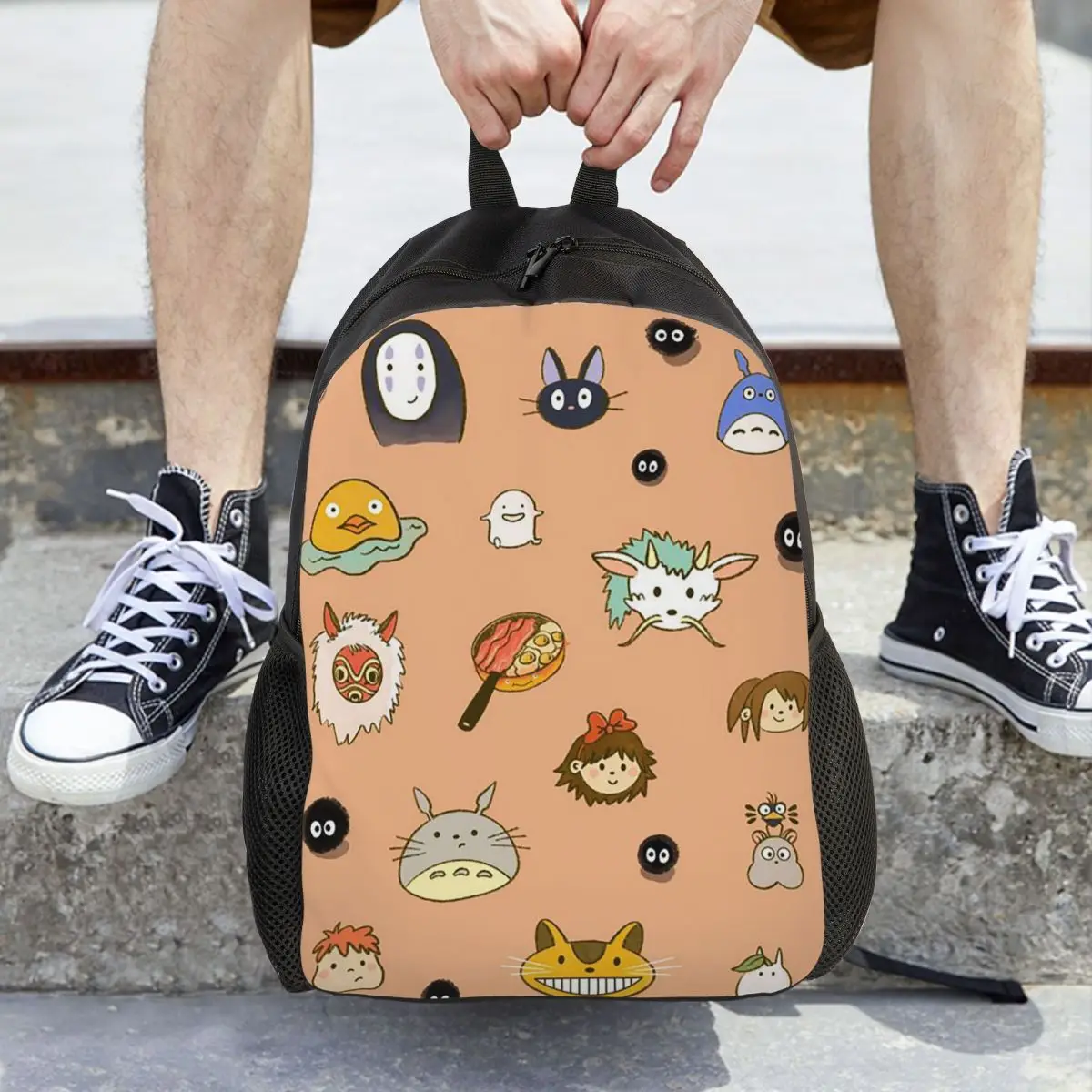 Soot Studio Ghibli Backpack Hot Sale Daypack Large Capacity Children BookBag School Bag Shoulder Bags for Men Women