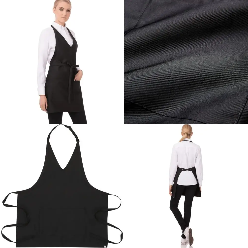 

Фартук-смокинг унисекс с v-образным вырезом для шеф-повара