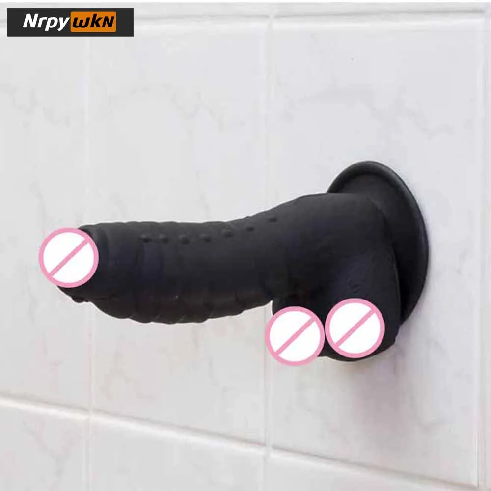 

18cm Fantasy Realistic Silicone Dildo with Suction Cup, Ribbed & Studded, Adult Sex Toy Vaginal G-Spot