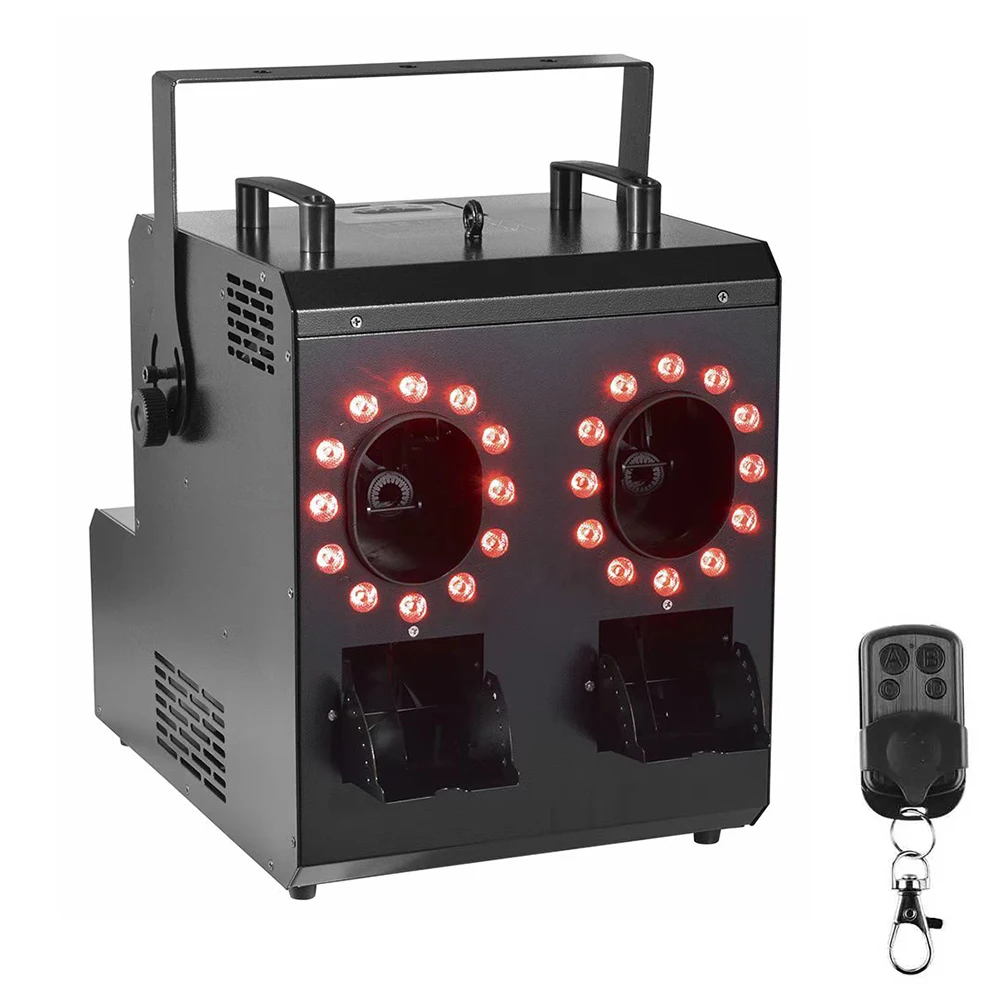 Máquina de burbujas de niebla de dos agujeros de 1500W, máquina de humo con Control DMX, equipo de DJ Disco, efecto de escenario para evento de fiesta de boda en Club