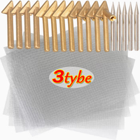 Plastic Welding Replacement Tips Soldering Iron Gun Tips Triangular Copper Head Welder Accessories for Car Bumper Repair
