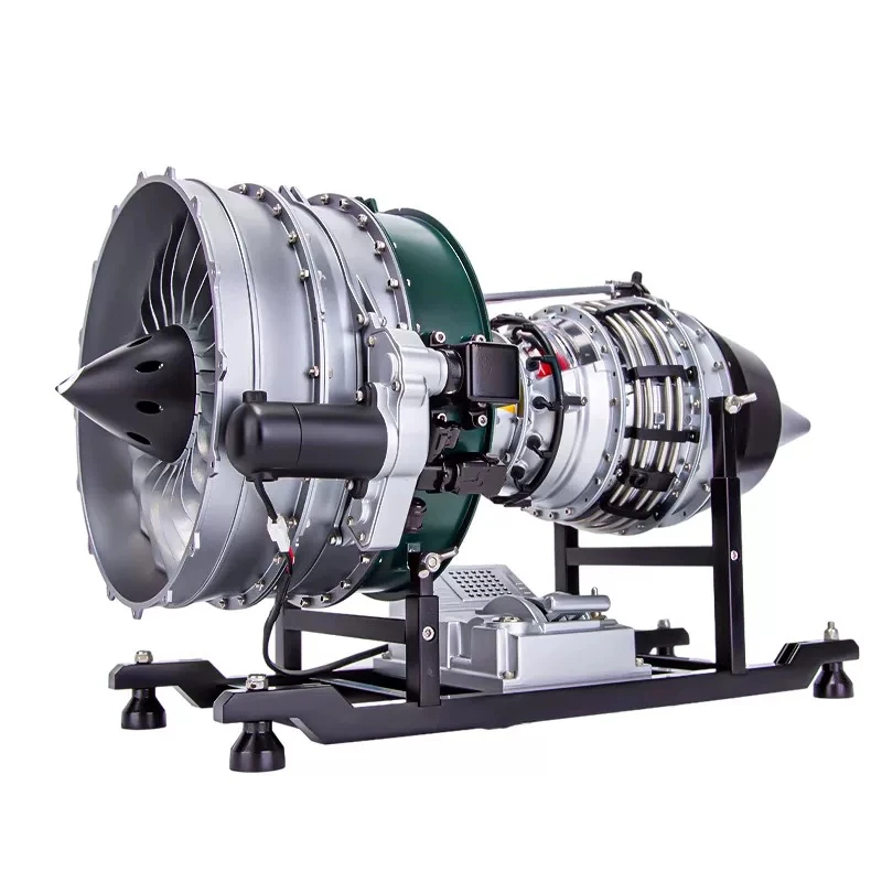 Aviation vortex jet fan aircraft engine model mini engine metal assembly building block toy desktop decoration birthday gift