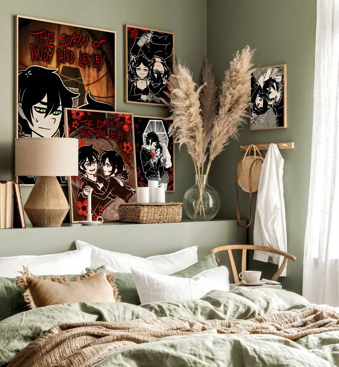 Game The Coffin Of Andy And Leyley Anime Posters Sticky Decoracion Painting Wall Art White Kraft Paper Wall Decor
