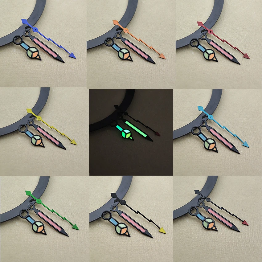 NH35 Hands NH36 Hands colored Mercedes Benz Hands green luminous pointer suitable for NH35 NH36 4R 7S movement