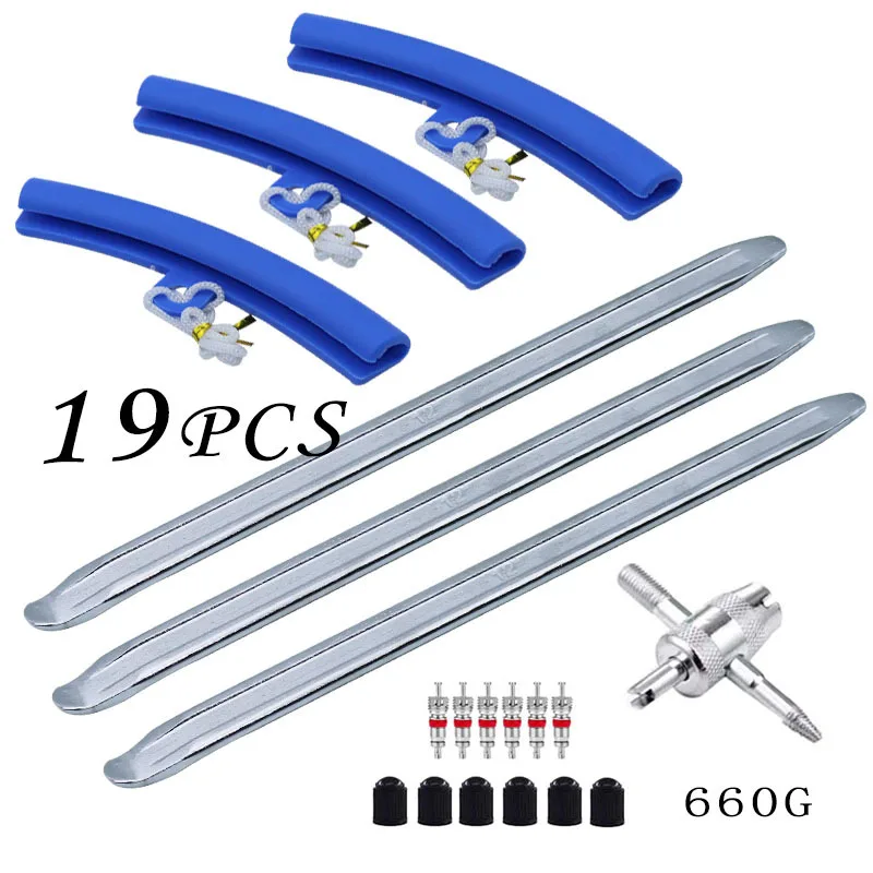 

Multipurpose Profession Motorcycle Lawn Mower Tire Changing Tool Set With Spoons, Levers, Valves Cores Comprehensive Tire Tool