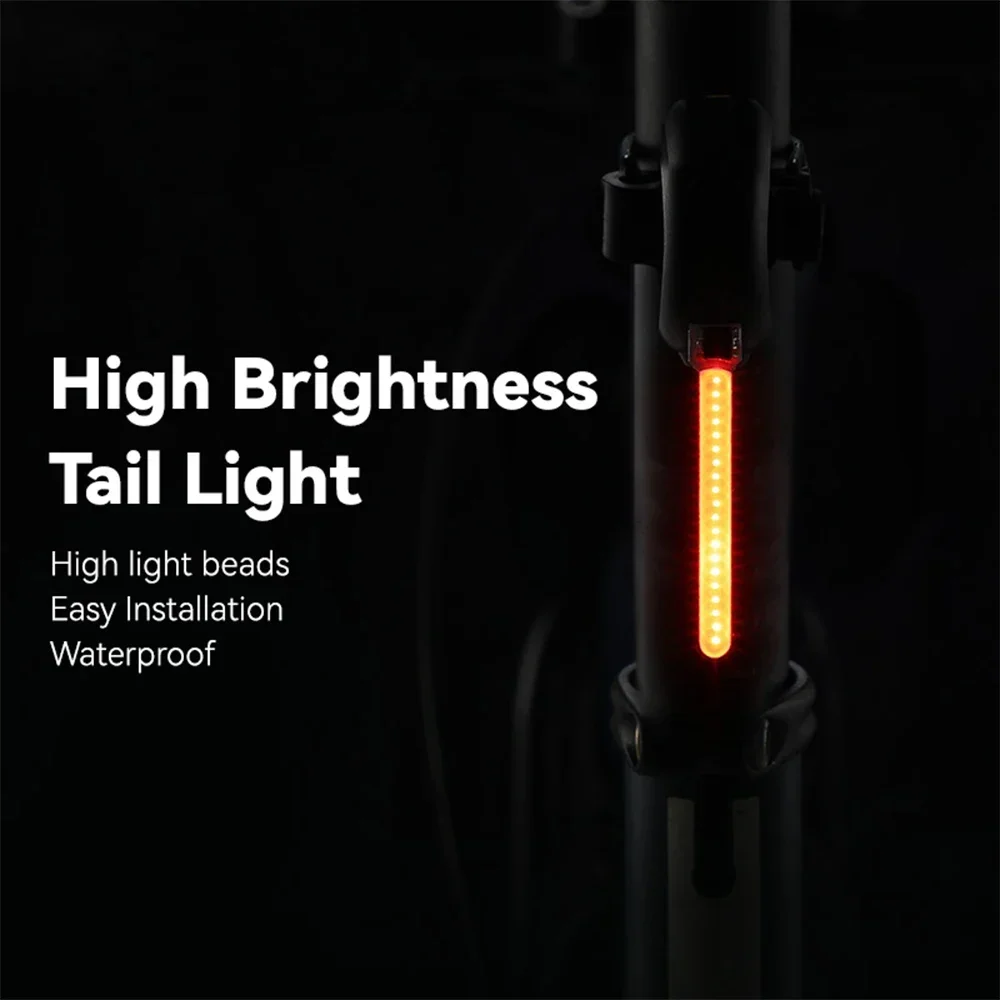 Luz trasera de bicicleta,Luz trasera de bicicleta de carretera de montaña,Luz de agua corriente de bicicleta,Luz LED de carga USB para