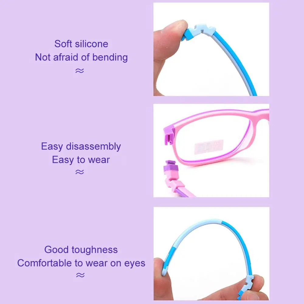 Silicone Glasses Arm Children Snap-on Glasses Arm Eyewear Accessories Replacement Leg Spectacle Frame