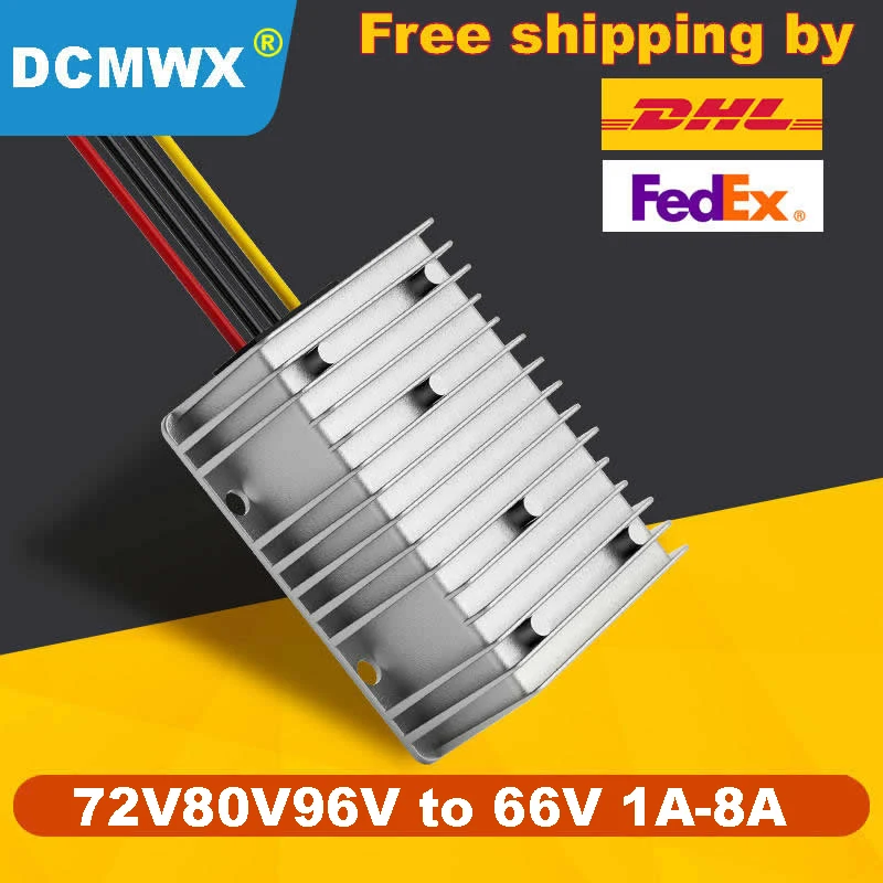 

72V84V step-down 66V power converter 70V80V84V90V96V Buck voltage to 66V car regulated DC transformer waterproof power adapter