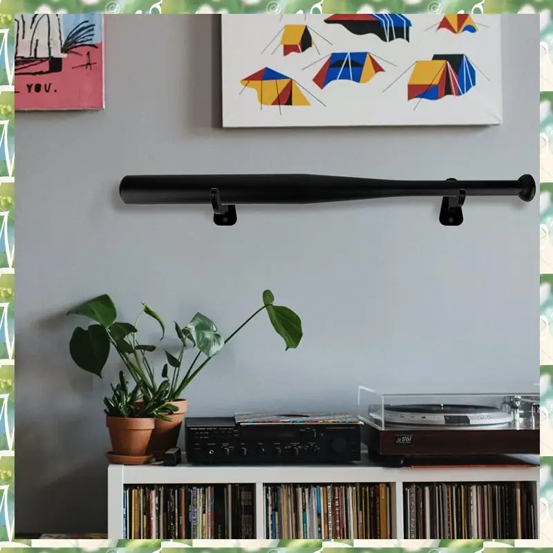 스포츠 1 쌍 아크릴 야구 벽 마운트 홀더 야구 배트 디스플레이 소프트볼 배트 랙 컬렉션 브래킷 블랙 내구성 쉬운