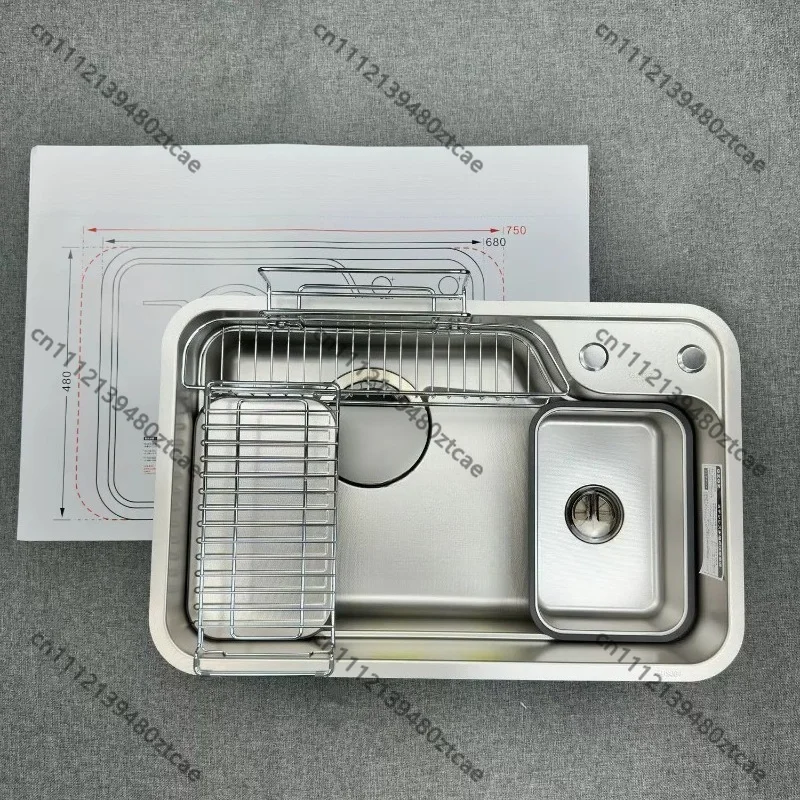 Household Kitchen Washing Basin Stainless Steel Sink For Vegetable Fruit Tableware Cleaning Hardware Parts