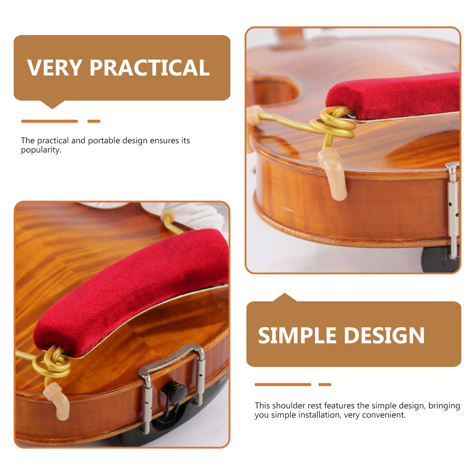 

High Quality Durable Violin Shoulder Rest Support Accessory For Violin Playing Simple Design Easy Installation Comfortable