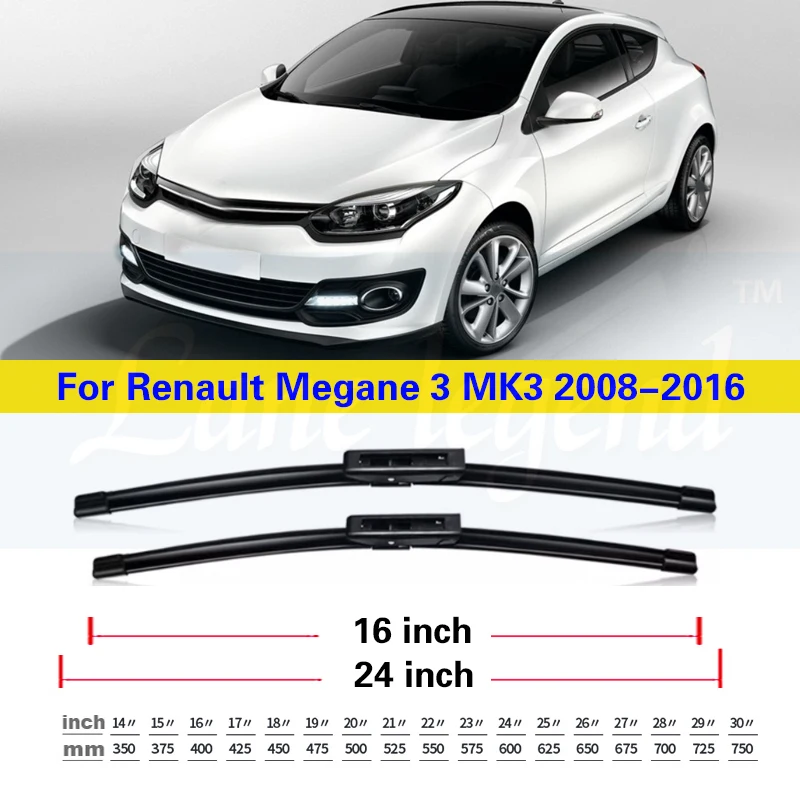 Car Front Rear Wiper Blades For Renault Megane 3 MK3 2008-2016 Windshield Windscreen Window 24\