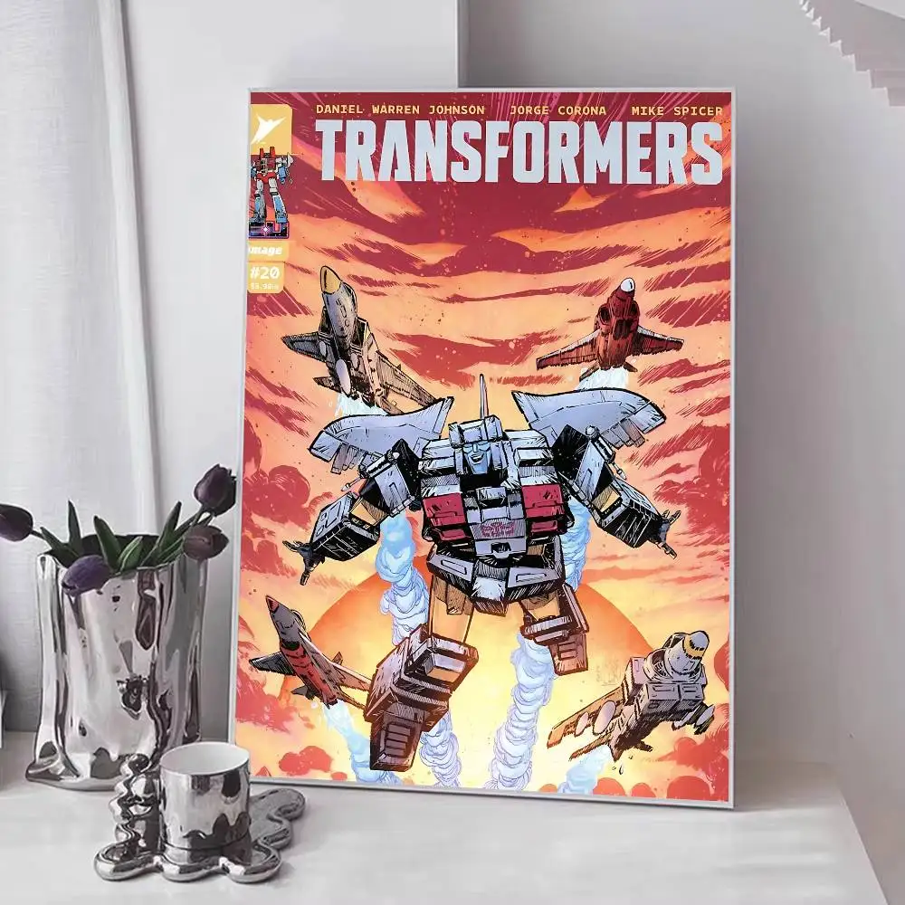 Vintage Classic T-Transformers Comic-inspirierte Auto-Roboter-Poster, ausgefallener Wandaufkleber für Wohnzimmer, Bar, Dekoration, Wanddekoration – Detail 5