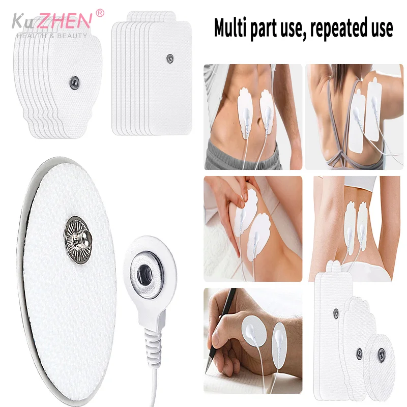 

2Pcs Electrostimulation Electrode Patch Self Adhesive Pulse Gel Sticker EMS Muscle Stimulator Acupuncture Massager Replacement