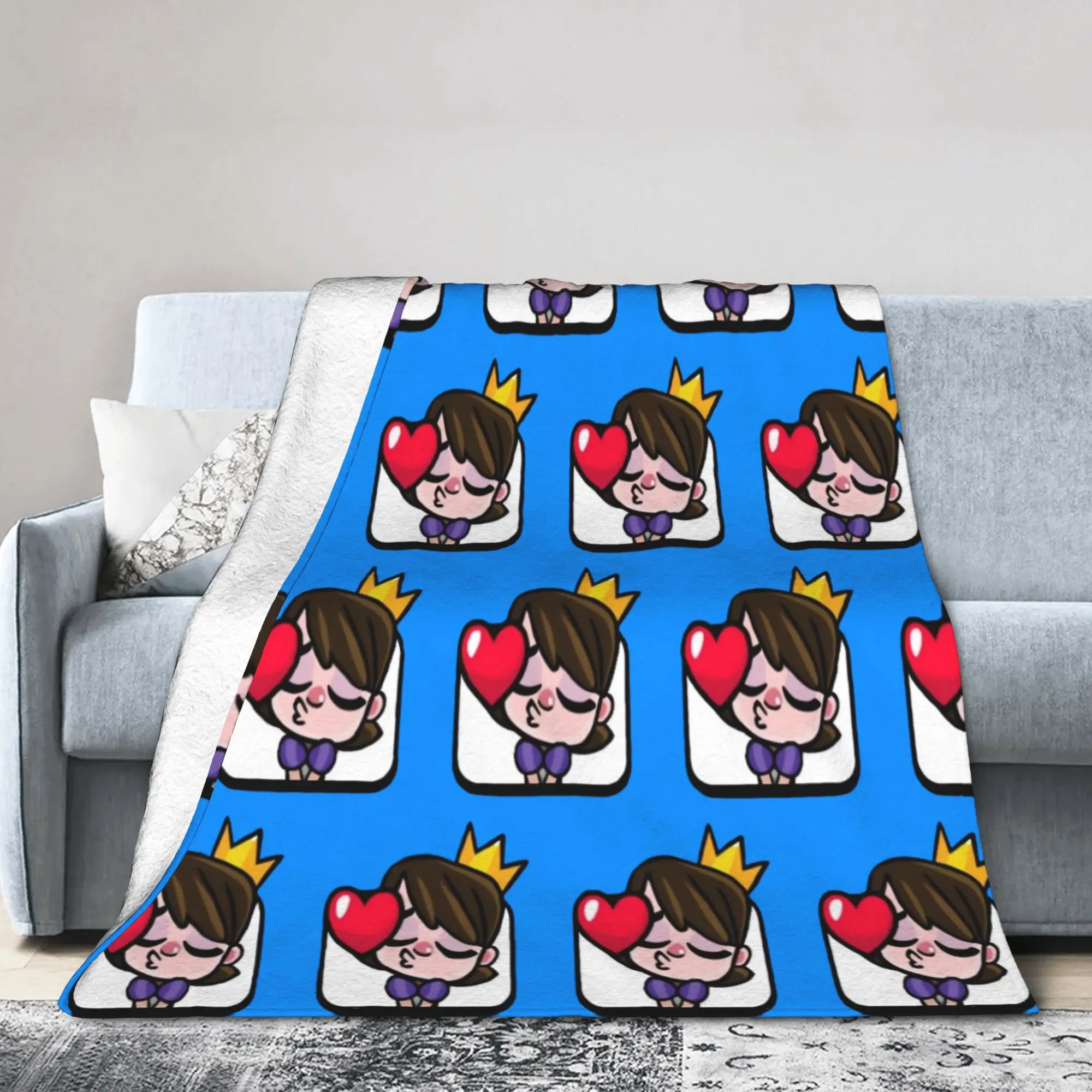 الأميرة قبلة ايموت الفانيلا البطانيات الصدامات Royaleds لعبة الجدة رمي بطانية للمنزل 150*125 سنتيمتر أفخم رقيقة لحاف #2