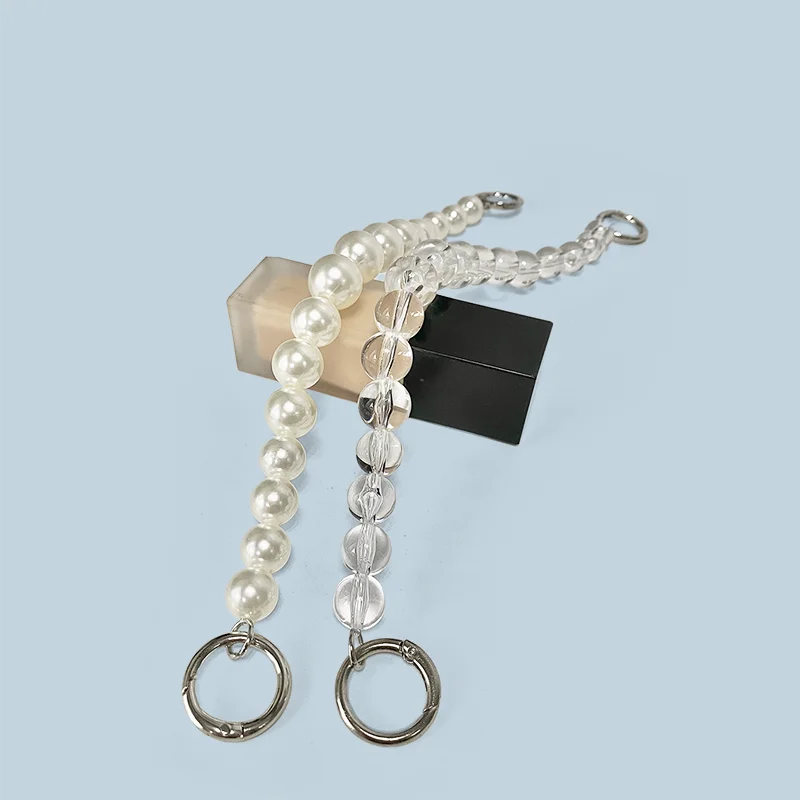 A pearl chain for bag extension, crossbody, short chain accessory, single purchase, extended shoulder strap, hand-held chain