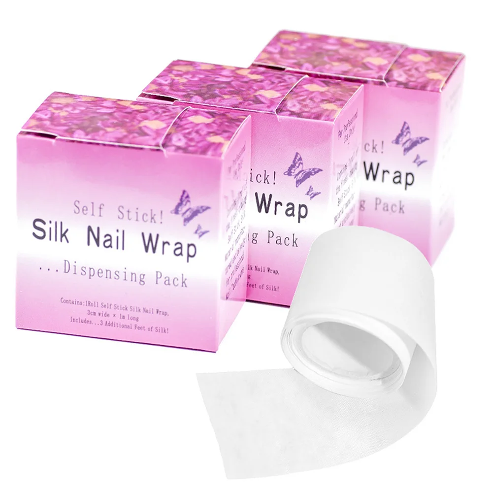 1m Fiberglass Silk Broken Nail Wrap Self  Self-adhesive Tape Strength Adhesive Manicure Repair Sticker Tool