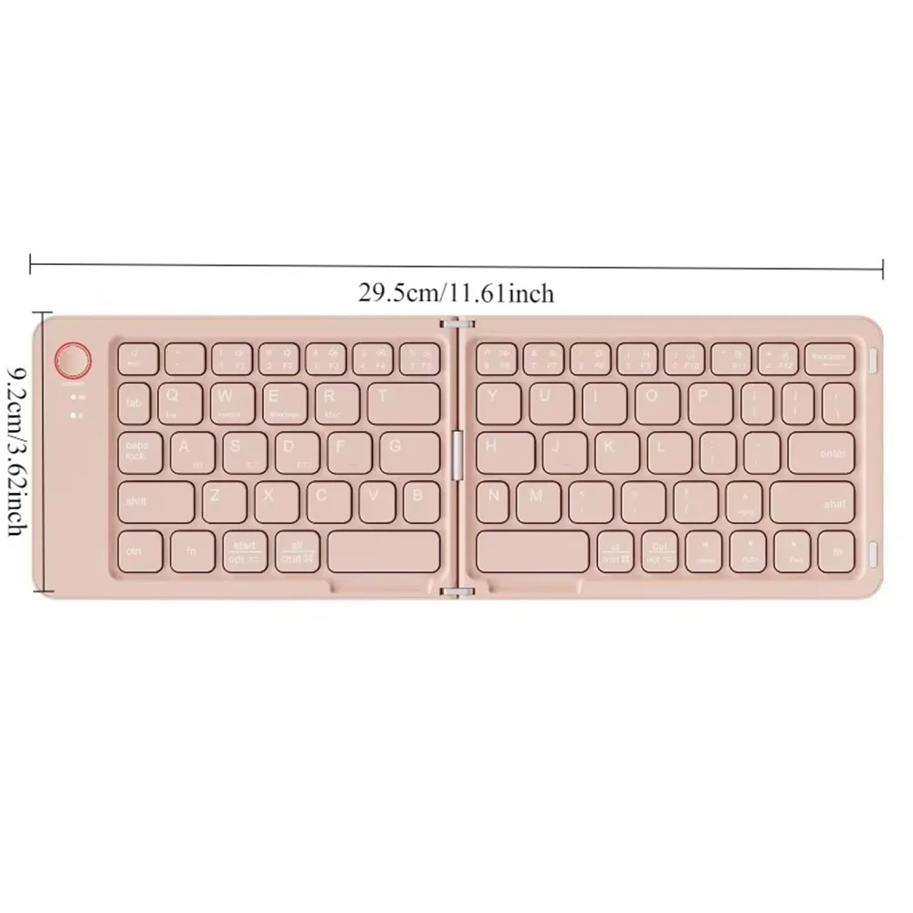 New Mini Foldable Wireless Keyboard Slim Portable Bluetooth Keyboard Rechargeable Folding Keyboard for IOS Windows Android