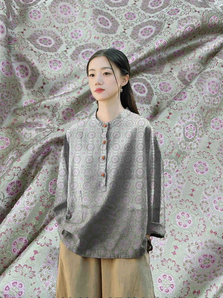 

Парчовая жаккардовая ткань для шитья своими руками, новое платье в китайском стиле, одежда, весна-лето, мягкие ткани, оптовая продажа, ткань по метрам