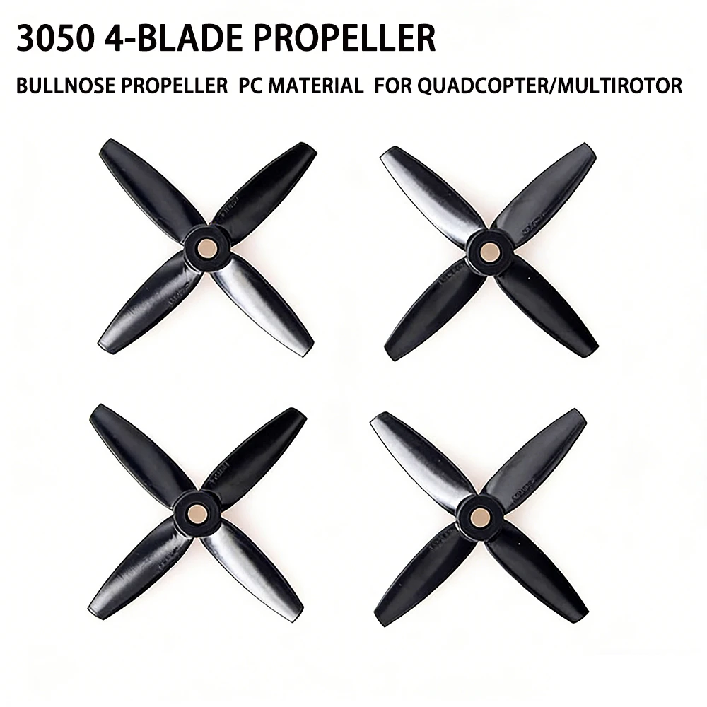 Gemfan 2 Pairs GEMFAN 3035 4-Blade Propeller PC Material Flat Top Propeller Multicopter Propeller FPV Special Prop