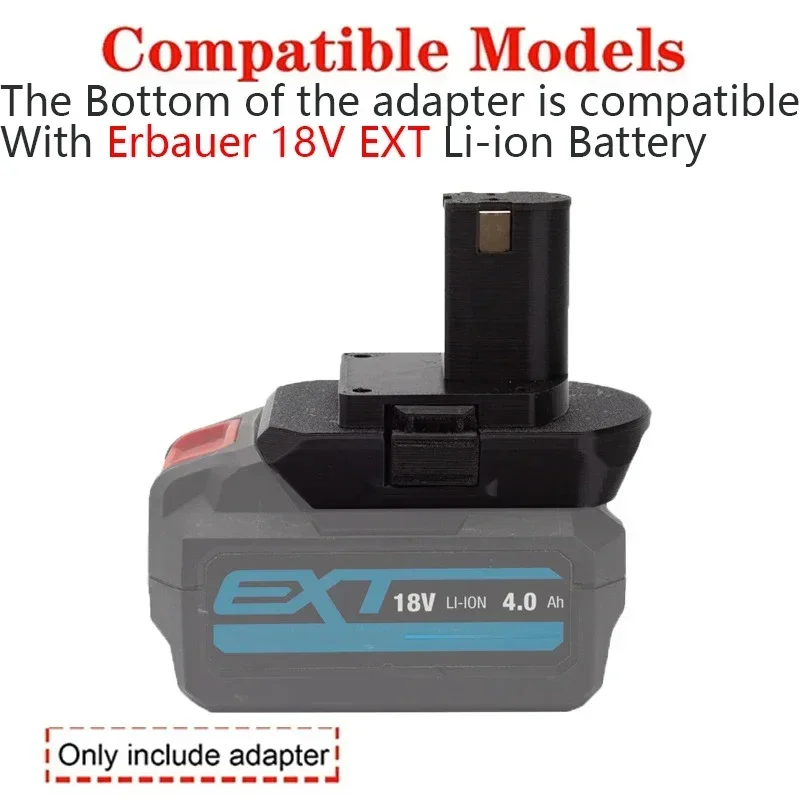 Battery Adapter/Converter for Ryobi 18V ONE+ Li-ion tools to Erbauer 18V EXT Li-ion Battery Adapter Power Tool Accessories