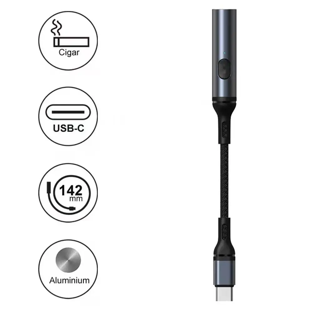 Mobile Phone Dedicated Windproof Charging Outdoor Mobile Phone Fire Cigarette Plug Mini Personality Design Special Lighter