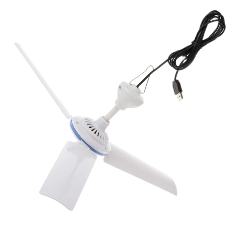 Ventilatore da soffitto USB Power Silenzioso Ventilatore da soffitto USB piccolo con 3 foglie