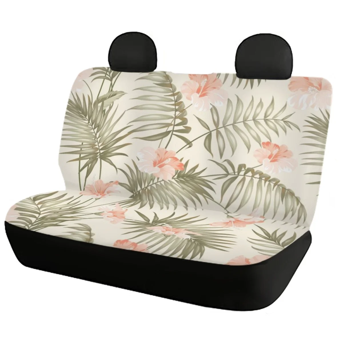 Car Seat Covers Women Tropical Monstera Full Set 4pcs Butterfly Girl Pattern Detail Styling Universal Auto Seat Covers Elastic