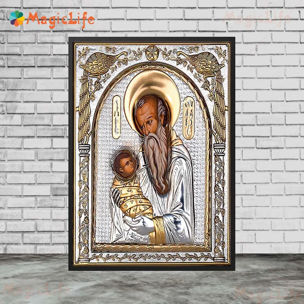 Virgin Mary and Child Christianity Jesus Posters Wall Pictures For Living Room Nordic Poster Wall Art Canvas Painting Unframed