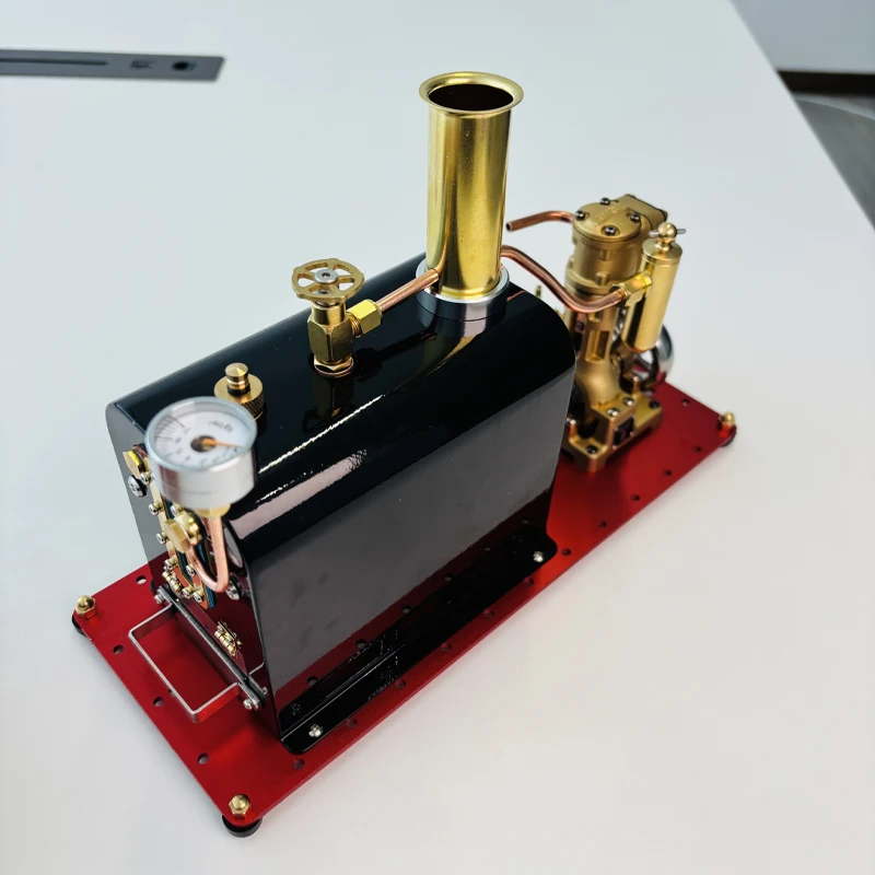 RW-BL1K محرك بخاري اسطوانة واحدة لتقوم بها بنفسك غلاية التدفئة محرك قارب البخار لعبة معدنية #4