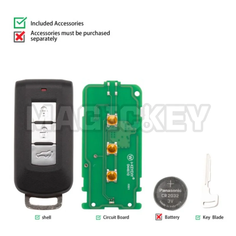 KEYDIY KD ZB65-3 ZB65-4 Universal Smart Remote Key for Mitsubishi Type Keyless Entry & Start Systems