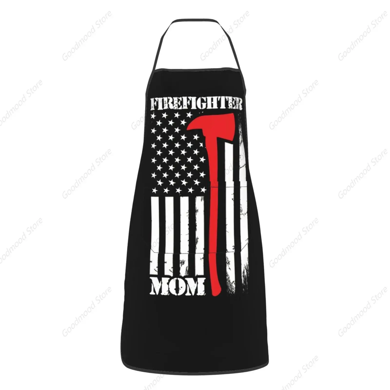 firefighter mom cool firefighter flag apron,cooking aprons for men women,kitchen apron chef apron adjustable garden aprons