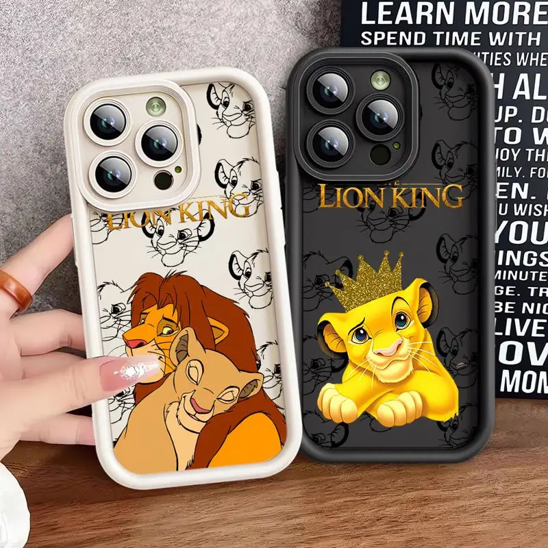 phone case for Apple iPhone 12 14 Pro cases 11Pro Max 11 16 Plus 13Pro max 15plus 11pro funda Cover The King Lion Simba Animaton