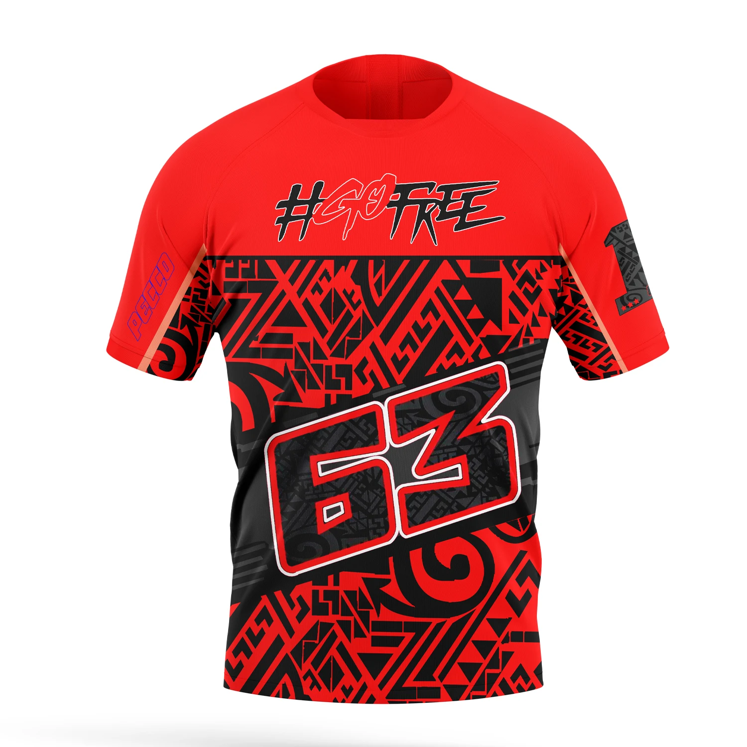 2024 New Motorcycle Race # 63 Driver Francesco Bagnaia Fan Men\'s Summer Quick Drying Sports Outdoor Leisure T-shirt