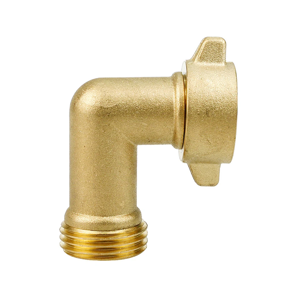 

Соединитель садового шланга Латунный коленчатый клапан Системы орошения Вызогнутая конструкция на 90 градусов Простая установка Герметичное уплотнение