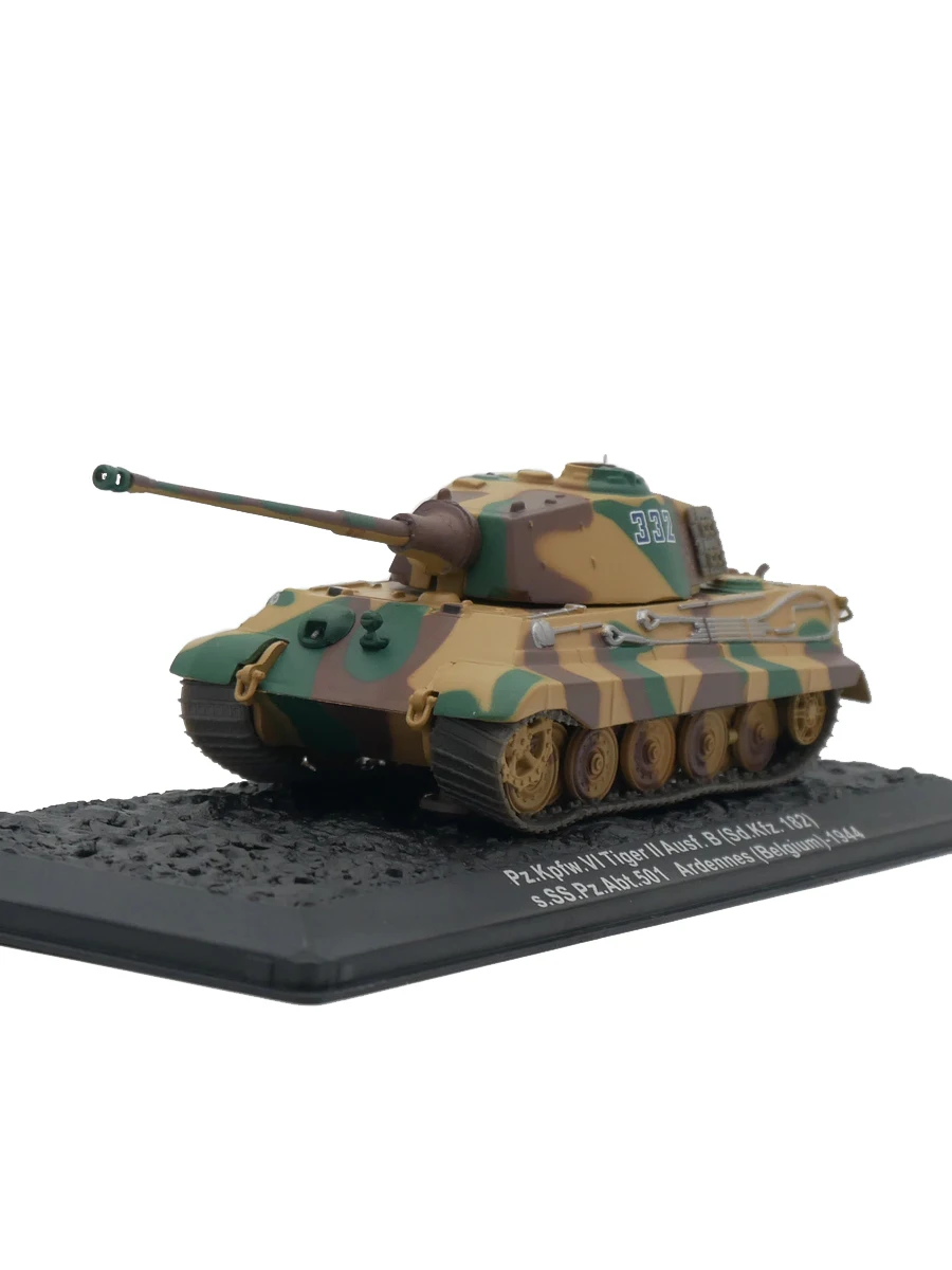Moulé sous pression Ixo 1:72 échelle Pz.Kpfw VI Tiger II Ausf.B char tigre allemand modèle militaire en alliage modèle de voiture jouet à collectionner cadeau Souvenir