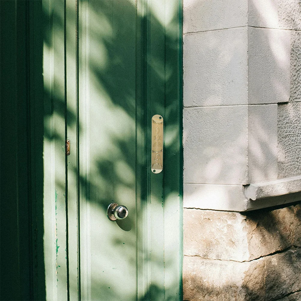 2 Sets Zinc Alloy Mezuzah Scroll Jewish Door Blessing Home Decor Hanukkah Judaica Wall Hanging Ornament Hebrew Wall Decor