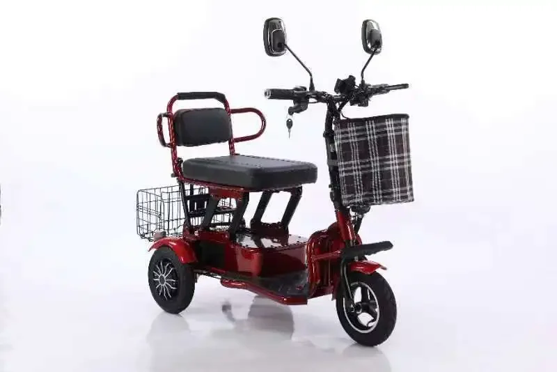 Folding Electric Tricycle Double Scooter Household Small and Lightweight Three-wheeled Lithium Battery Car