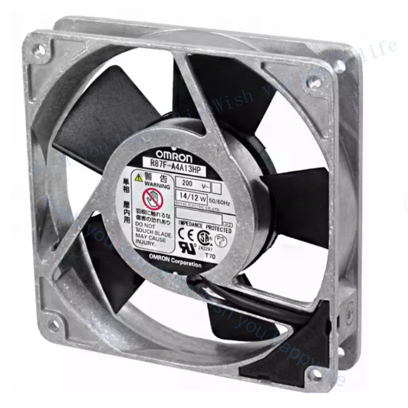 

V+ FOR OMRON R87F-A4A13HP AC200V 14/12W 120*120*25MM Metal Aluminum Frame Cooling Fan