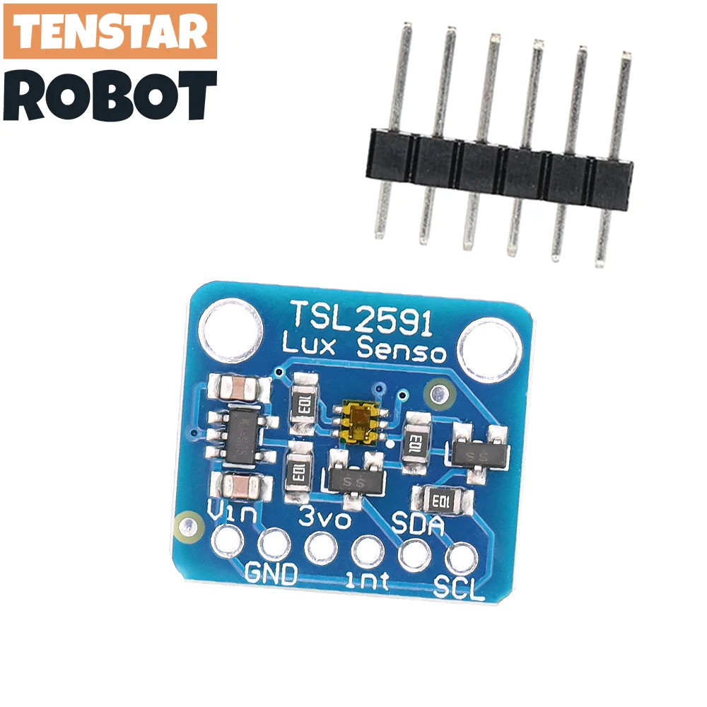 TENSTAR TSL2591 IIC I2C Módulo de ruptura de Sensor de luz Sensor Digital LUX de rango dinámico alto TSL25911FN 3,3 V 5V Diy electrónico
