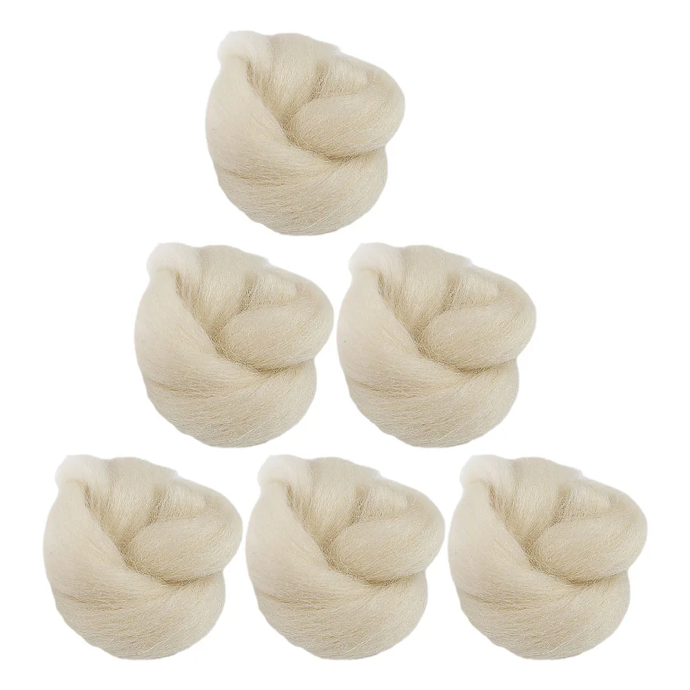 

6pcs Toe Separators Overlapping Toes Lambs Wool Forefoot Cushion Breathable Sweat Absorbing Bunion Relief Foot Care Tool