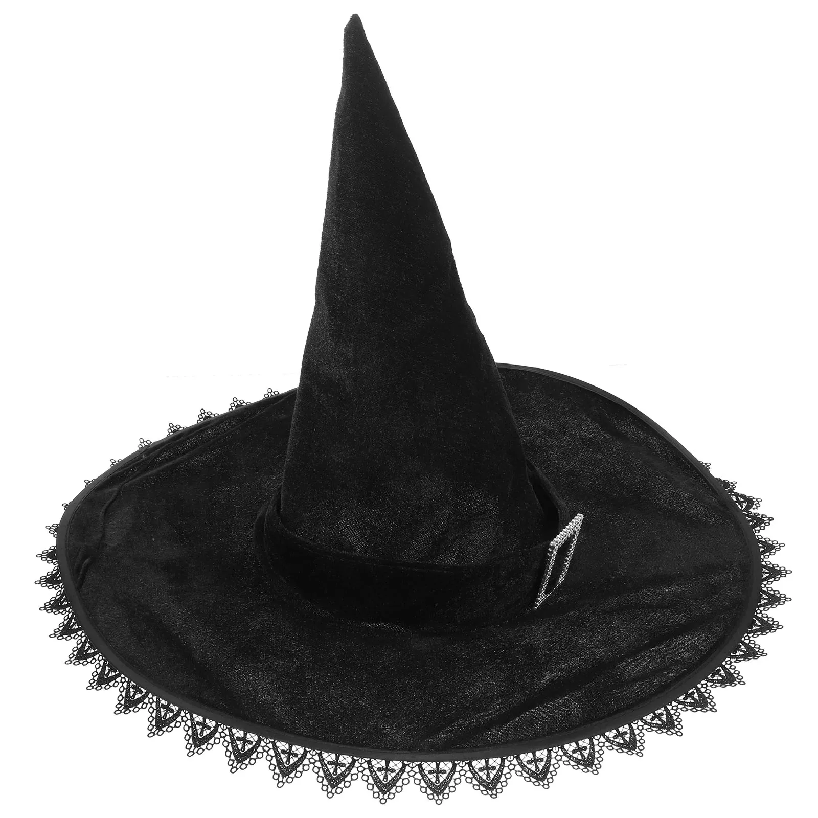 

1pc Creative Halloween Witch Hat Party Cosplay Prop Costume Accessory Wide Brim Lightweight Decorative Halloween Party Hat