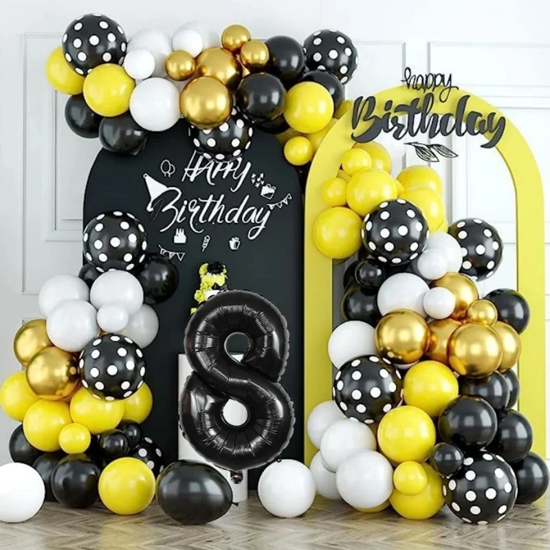 

Spotted Balloon Birthday Party 32-inch Digital Balloon Party Decoration Props Birthday Theme Latex Balloon Decoration