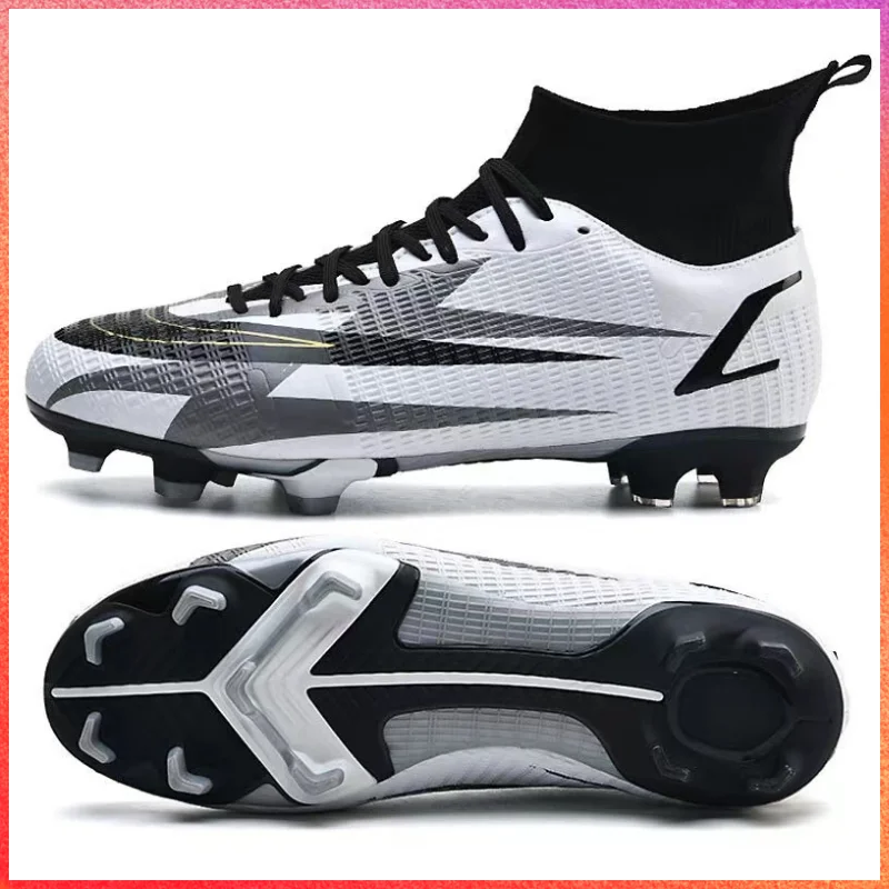 Men Outdoor FG/TF Football Boots Futsal Ankle Football Boots FG Cleats Outdoor Scarpe Calcio Crampons de Football Boots