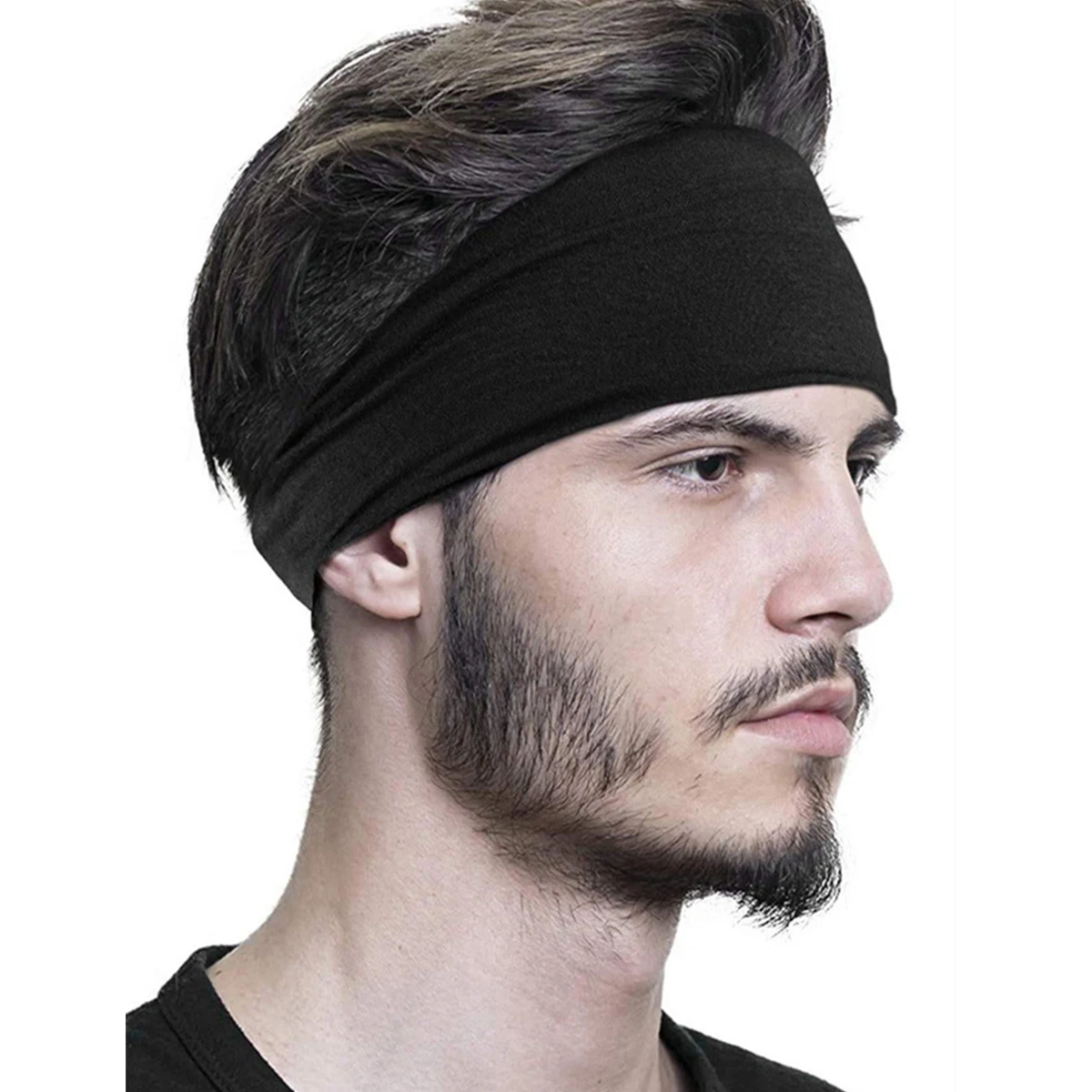 1PCS Sports Yoga Headbands for Women Non Slip Thick Womens Headband Boho Elastic Hair Bands for Women's Hair Sweat Head Band image 3