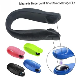 Magnetic Finger Tiger Point Massage Clip Hand Meridian Massager Acupressure Clip for Blood Circulation Personal Health Care