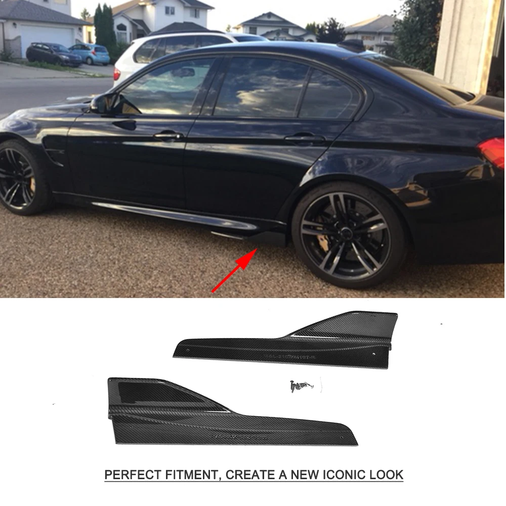 Carbon Fiber Front Bumper Lip Side Skirts Splitters Flaps Cupwings for BMW F80 M3 F82 F83 M4 Coupe Convertible 2014 - 2018