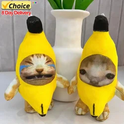 Cute Crying Banana Cat Plush Children's Pendant, Noisy Doll, Key Chain, Funny Pendant, Co-worker Gift, Birthday Gift, Funny Toy