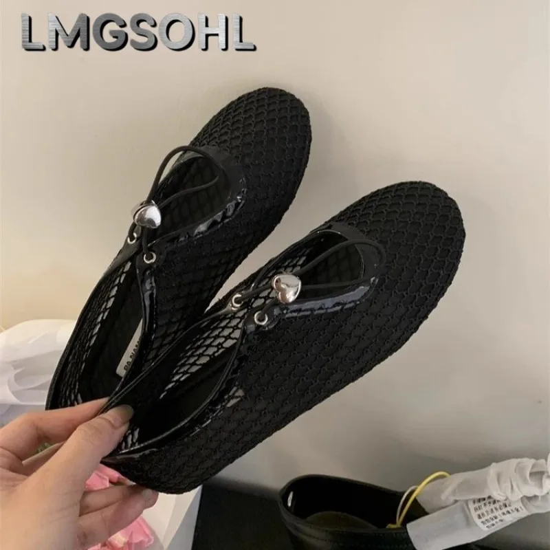 

Flats Women Shoes New Fashion Sandals Mesh Casual Summer 2025 Trend Ballet Dance Woman Loafers Sport Running Zapatos Sandalias