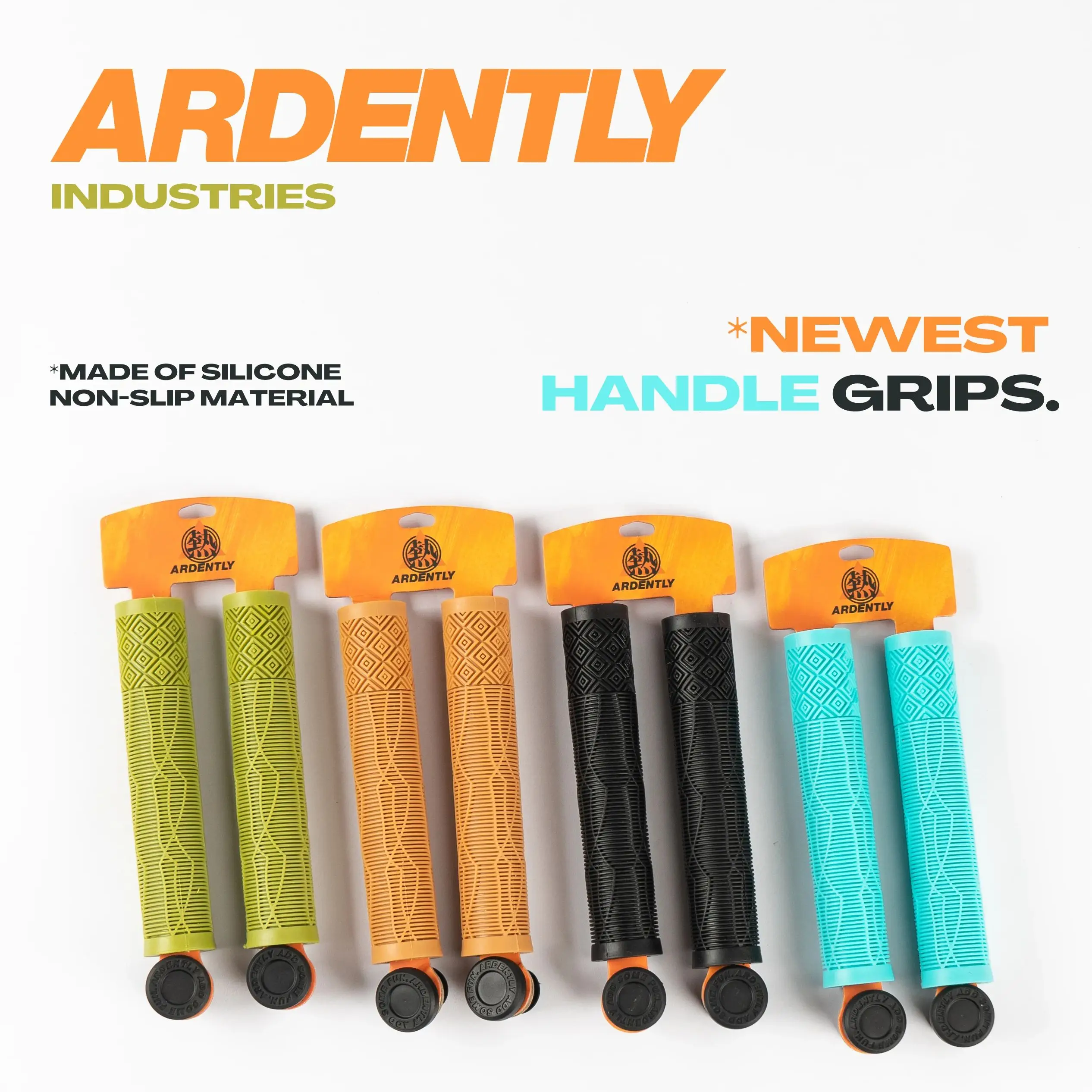 ARDENTLY 1Pair Bicycle Handlebar Grips High Quality Anti-Slip BMX FixedGear Bike Grip Handle Bar Shock-Proof Rubber Cycling Part